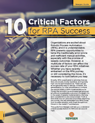 Whitepaper: 10 Critical Factors for RPA Success